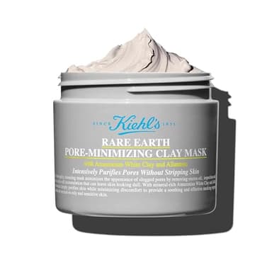 Kiehl's Rare Earth Pore Minimizer Face Mask, with Bentonite and Amazonian White Clay and Allantoin, Oil Absorbing Facemask for Normal to Oily Skin - 4.2 fl oz