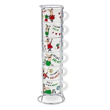 Bialetti L'Omino Italiano Cup Multicolour Espresso 6 pc(s)