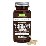 Igennus Methylated Men's Multivitamin, MTHFR Supplement with Active B-Vitamins, 21 Highly Bioavailable Nutrients, Multivitamin for Sustained Release, Clean Label, Non-GMO & Halal 60 Tablets