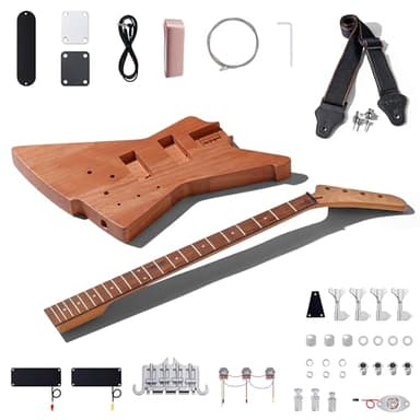 Leo Jaymz DIY Electric Bass Guitar Kit Mahogany Body Maple Neck (AX)