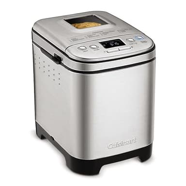 Cuisinart Bread Maker Machine, Stainless Steel Automatic Bread Machine with 12 Menu Options, 3 Loaf Sizes up to 2 Lb., 3 Crust Colors, Removable Nonstick Baking Pan & Kneading Paddle, CBK-110NAS