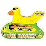 WOW Sports Big Ducky 1 2 or 3 Person Inflatable Towable Deck Tube for Boating, 18-1140