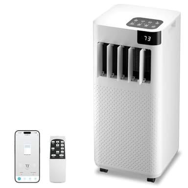 Augsmile Portable Air Conditioner 16,000 BTU with WiFi App Control, 5-in-1 AC Unit (Cool, Fan, Dehumidifier, Sleep, Timer) for Rooms up to 850 sq ft, Leak-Proof Design, Window Kit