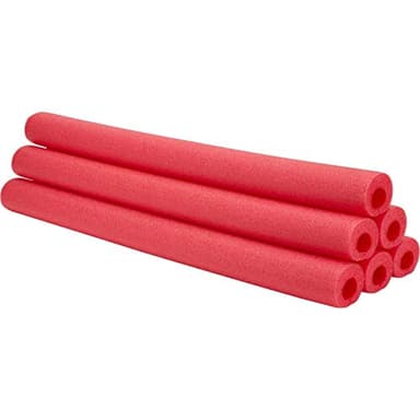 Speedway Motors Red Roll Bar Padding Set of 6 High Density Impact Foam 36 Inch Length Fits 1-5/8 to 1-3/4 Inch Roll Cage Tubing Offset Hole Racing Safety Padding