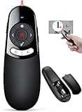 Physical and Digital Pointer Presentation Clicker for Powerpoint Presentations,2 in 1 USB A and USB C Wireless Presenter Remote with Highlighting Magnifier for LED LCD Screen