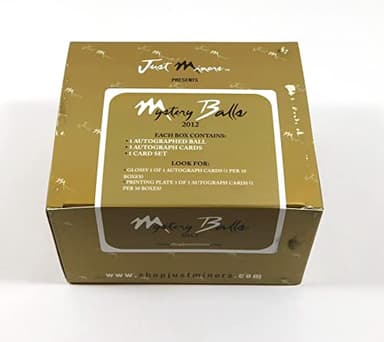 2012 Just Minors Baseball Mystery Balls Box (1 Auto Ball + 3 Auto Cards + 1 Set)