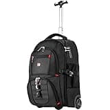 star cloud 21x14x9 Rolling Backpack with Wheels - Water-Resistant, 17.3" Laptop Compartment, Ideal Carry-On for Overnight Travel, College, Work - Wheeled Business Backpack for Adults