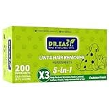 Dr.Easy LINT & HAIR REMOVER Pet HUGESHEETS with 3X Dryer Sheets, Outdoor Fresh, 200 Count,PLANT&MINERAL-BASED FORMULA