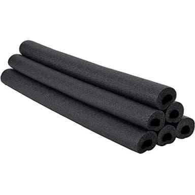 Speedway Motors High-Density Roll Bar Padding Set, Fits 1-5/8" to 1-3/4" Tubing, Offset Hole for Driver-Side Protection, Impact-Resistant Cellulose Foam, 36” Pieces, Set of 6 Black