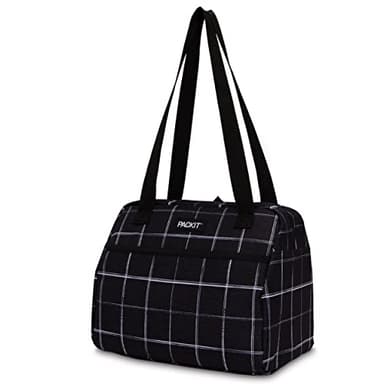 Packit, Lunch Bag Freezable Hampton Black Grid