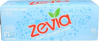 Zevia Caffeine Free Cola 12 Fl Oz (Pack of 10)