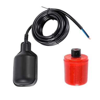Float Switch (Plugless) IP68-Rated Automatic Water Level Controller,Automatic Level Sensor for Tanks,Septic Tanks, and Sewage Systems, with Counterweight,Non-Corrosive PP Casing(13-Ft)