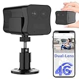 4G LTE Cellular Security Camera Indoor for Home, No WiFi Security Camera Wireless with Dual Lens, 6X Hybrid Zoom, 20 Day Standby Battery, Two Way Audio, Built-in SIM Card, PIR Motion, Night Vision