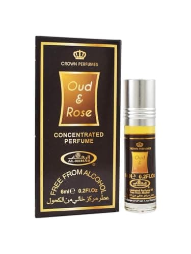 Oud & Rose 6 Ml Concentrated Perfume Oil / Attar by Al Rehab Perfumes 3 PACK