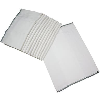 OsoCozy - Prefold Cloth Diapers (1 Dz) - Soft, Absorbent Durable Diaper Service Quality Prefolds. 100% Cotton - 12"x16", Fits 7-15 Lbs. - (Infant 4x8x4)