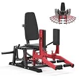 GarveeLife Hip Abductor Machine, Inner and Outer Thigh Machine, Abductor Adductor Machine, Hip Abduction Machine with 6 Levels Gear System & 4-Position Backrest Adjustment, Home Gym Equipment - Red