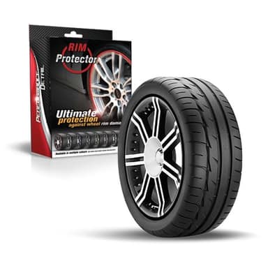 Performance Detail Rim Protector Kit Black for Car Wheels – Alloy Wheel Guard Strip Kit Fits up to 21" Rims | Set of 4 Rim Protectors | Easy to Install Curb Rash Defense for Rims