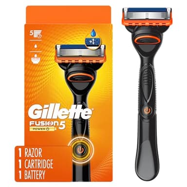 Gillette Fusion5 Power Razor for Men, 1 Gillette Power Razor Handle + 1 Blade Refill