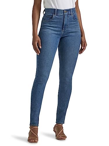 Lee Women's Ultra Lux Comfort with Flex Motion Skinny Leg Jean with Ever Fit Blue Format 16