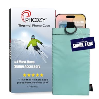 PHOOZY Apollo II Thermal Phone Case with NASA-Derived Technology - Extends Battery Life 4X in Cold Weather and Heat - Military Grade 8-Foot Drop Protection Insulated Pouch - Large Mint