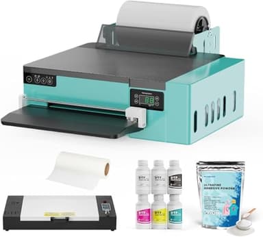 PUNEHOD DTF Printer A4 L8058 with Oven and Software, XP600 Printhead, Custom T-Shirt Printing Machine, Direct to Film, White Ink Circulation System