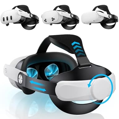 Kawaye for Meta Quest 3S/Quest 2/Quest 3 Head Strap, Adjustable Halo Strap Replacement for Elite Strap, VR Headset Strap Enhanced Support&Comfort Reduce Facial Pressure