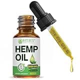 NATURE'S BENEFICIALS Organic Hemp Oil Extract Drops 3000mg - Ultra Premium, Soothes Discomfort, Joint Support, Sleep Aid, Omega Fatty Acids 3 6 9, Non-GMO