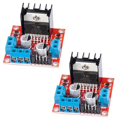 JTAREA L298N H Bridge Stepper Motor Driver Module DC Motors Drivers Dual H-Bridge for Arduino Smart Car Power UNO MEGA R3 Mega2560 (Pack of 2pcs)