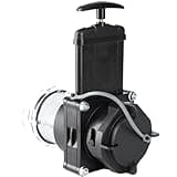 GLOBIZ Twist-On Waste Valve RV Gate Valve with Built-in Clear Adapter Compatible with Most Brands of Bayonet/Lug Adapter UV-Resistant(1Pack) Black&Clear(8049)