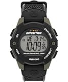 Timex Men's Expedition 41mm Watch - Black Strap Digital Dial Green Case