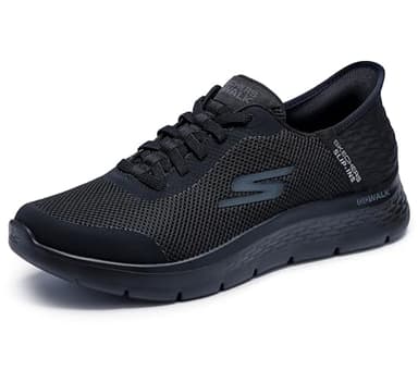 Skechers Men's Go Walk Flex Hands Up Hands Free Slip-Ins Sneaker, Black/Black, 13
