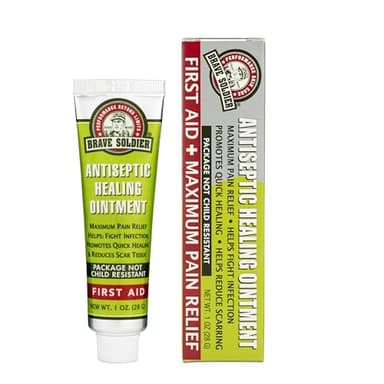 Brave Soldier Antiseptic Healing Ointment Wound Care Skin Repair Cream 1 oz
