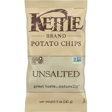 Kettle Brand Potato Chips, Unsalted Kettle Chips, 5 Oz