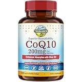 Terranics CoQ10 200mg, Coenzyme Q10 Supplement with Extra Virgin Olive Oil for Enhanced Absorption, Made in USA, Supports Heart Health, Antioxidant Protection, Energy Production, Non-GMO, 120 Softgels