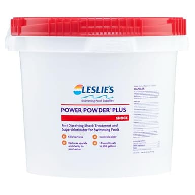 Leslie's Power Powder Plus Calcium Hypochlorite Pool Shock 25 lb Bucket W8000326