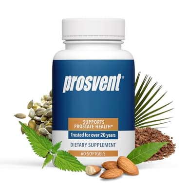 Prosvent Advanced Men's Prostate Support Natural Supplement with Saw Palmetto, Vitamin D, and Zinc to Ease Urinary Frequency & Urgency (60 Count)