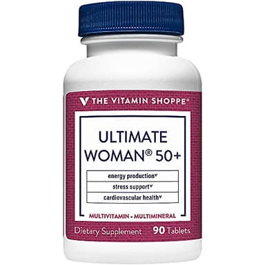 The Vitamin Shoppe Ultimate Woman 50+ Multivitamin - High Potency Daily Multi for Women Over 50, Energy & Immune Support (90 Tablets)