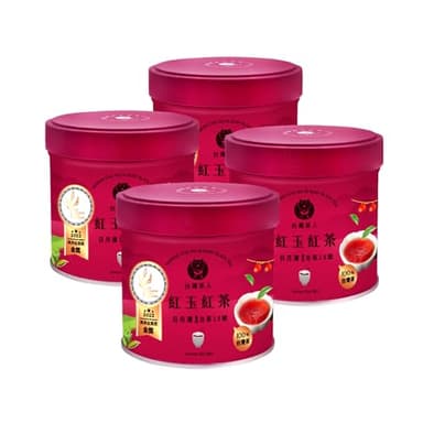 TAIWAN CHA REN Award Winning - Taiwan Sun Moon Lake Ruby Black Tea, Snackification Small Can, 5.6oz(40g*4can)