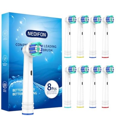 Replacement Toothbrush Heads for Oral B Braun(Individually Packaged),8 Pack Professional Electric Toothbrush Heads Compatible with Oral B 7000/Pro 1000/9600/ 5000/3000/8000 (8 Count)