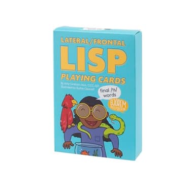 Bjorem Speech® Lateral Lisp & Frontal Lisp Therapy Playing Cards – Final/ts/Word Practice Game for Speech Sound Disorders and Articulation Generalization