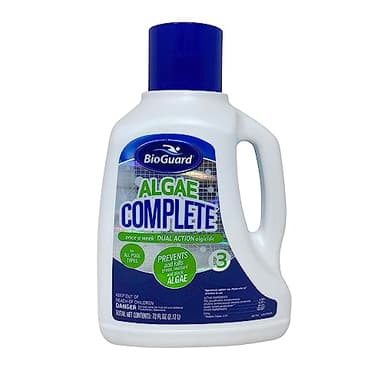 BioGuard Algae Complete, 2L, Single, Dual Action Algaecide, Non-Staining and Non-Foaming, Kills and Prevents All Types of Algae