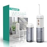 VOYOR-HEALTH Water Flosser Cordless for Teeth, Portable Mini Irrigador Dental, 3 Modes IPX7 Waterproof Rechargeable Electric Flosser, Home & Travel Power Dental Flossers for Braces WF510 (Gold)