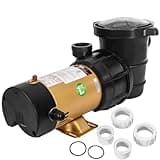 XtremepowerUS 2-Speed Variable Pool Pump 1.5 HP Swimming Pool Pump High-Flow Above-Ground Pump Large Strainer w/Slip on Fitting Set