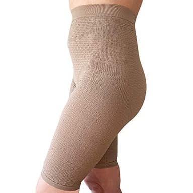 Bioflect® Compression Shorts with Bioactive Raised Massaging Knit for Support and Comfort - M/L Sand