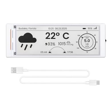 ELECROW ESP32 E-Ink Display 5.79 Inch, CrowPanel E-Paper HMI Display Compatible with Arduino IDE, E Ink Screen with 272x792 Resolution Black/White Color, Driven by SPI Interface