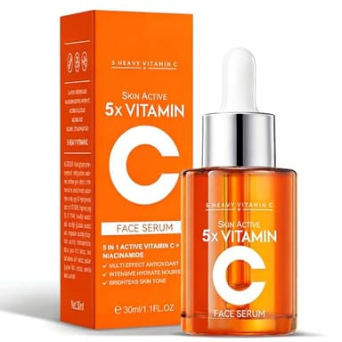 Vitamin C Facial Serum 20% with Hyaluronic Acid & Niacinamide – Anti-Aging Formula to Boost Collagen, Hydrate and Plump Skin, For All Skin Types – 1 Fl Oz