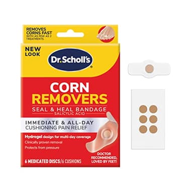 Dr. Scholl's Corn REMOVERS Seal & Heal Bandage with Hydrogel Technology, 6 ct // Removes Corns Fast and Provides Cushioning Protection Against Shoe Pressure and Friction for All-Day Pain Relief