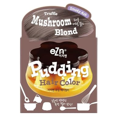 eZn Pudding Hair Dye for Sensitive Scalps – (Mushroom Blond) | No-Drip, Ammonia-Free, Long-Lasting Semi-Permanent Hair Color with Keratin for Gentle Gray Coverage at Home