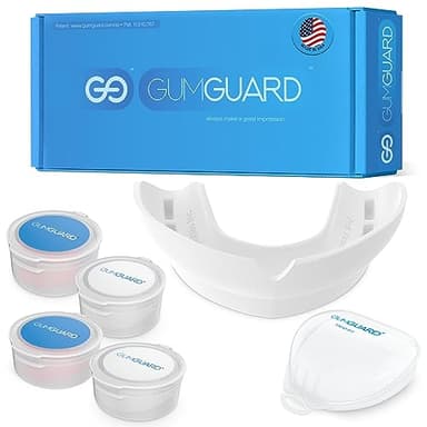GumGuard Upper Arch Denture Mouth Guard for Teeth Grinding – Custom Molded Upper Mouth Guard for Sleeping with Gentle Cushioning for Bruxism & Jaw Clenching Relief - White