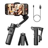 Phone Gimbal Stabilizer 3-Axis Smartphone Foldable Handheld Gimbal for iPhone with Focus Wheel TikTok YouTube Vlog Stabilizer for iPhone16 15 14 13 12 Pro Max Android-AOCHUAN Smart XE XE